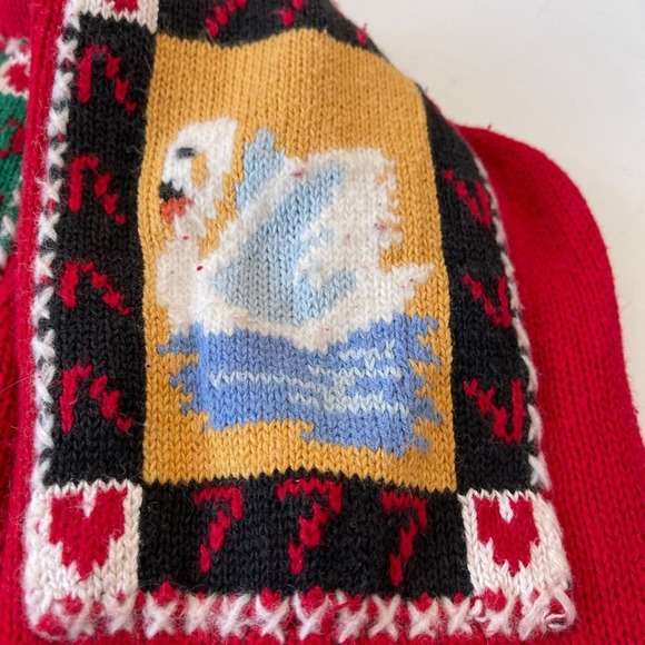 Design Options Cardigan 12 Days of Christmas Holiday Sweater Wearable Art Medium - Picture 14 of 15